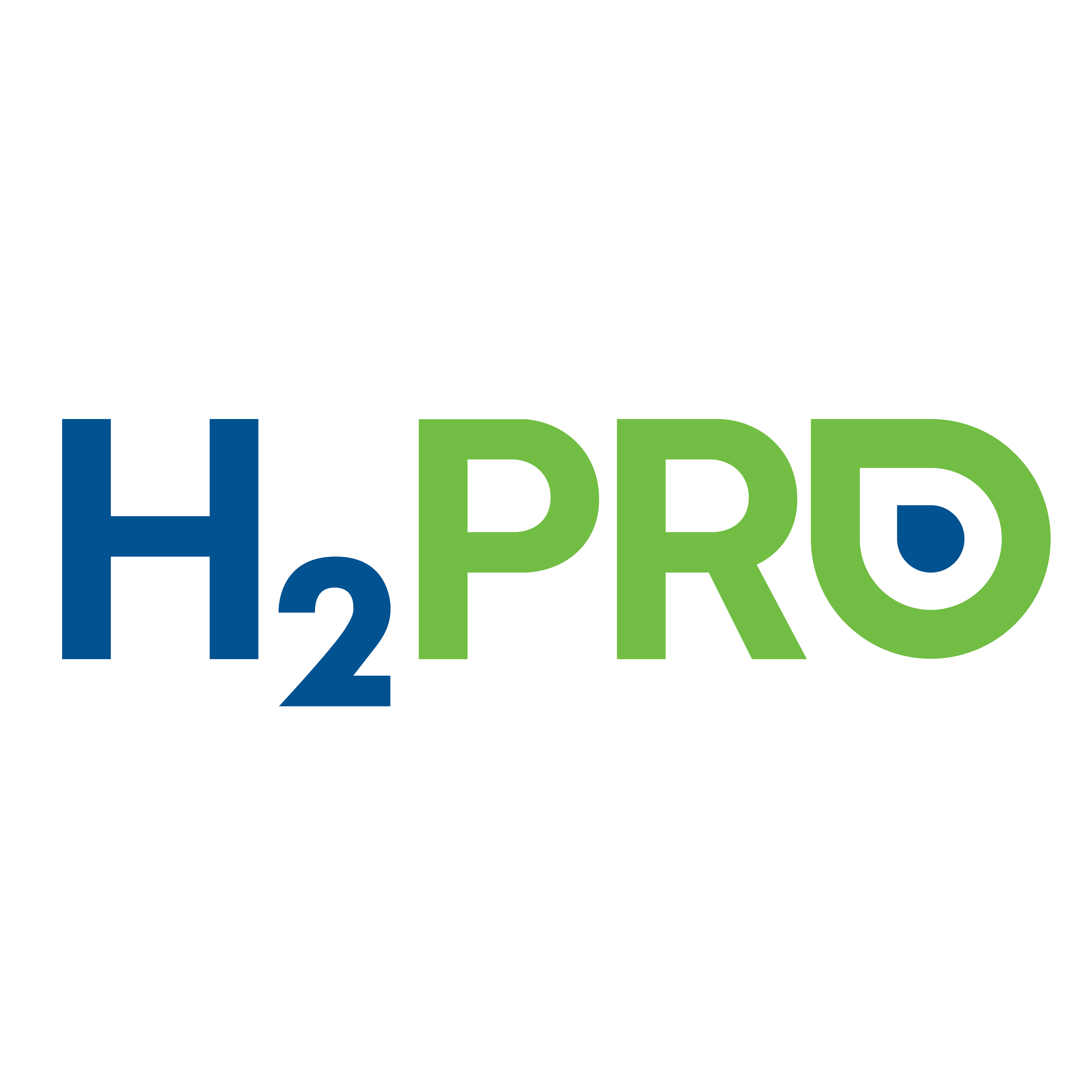 H2Pro Logo Blue and Green 50cmX50cm